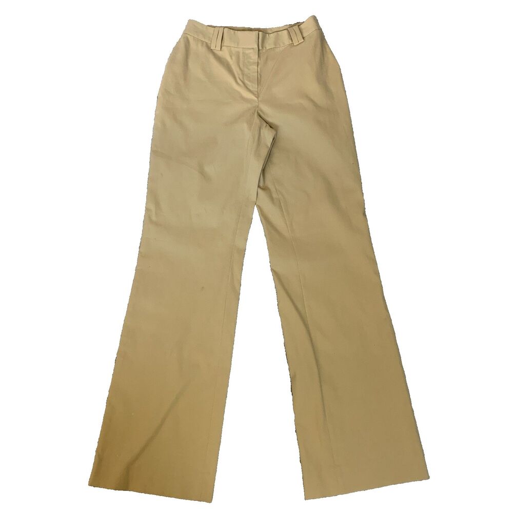 St John Sport Women’s 4 Khaki Wide Leg Pants NWT Flawed Bleach Spots Hong Kong